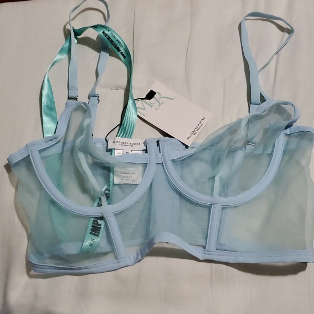 Baby blue bra!!